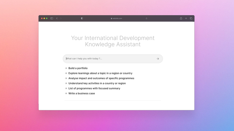 The technical challenges behind building an LLM platform for international development
